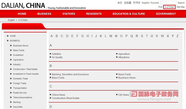 5大政府网站外文版助力大连打造国际一流信息化城市