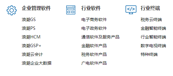 浪潮的产品
