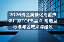 2026贵金属催化剂蓄热体厂家TOP5盘点 附选型标准与区域采购建议