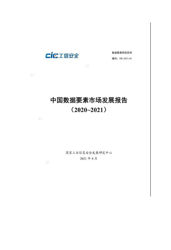 中国数据要素市场发展报告(2020~2021)